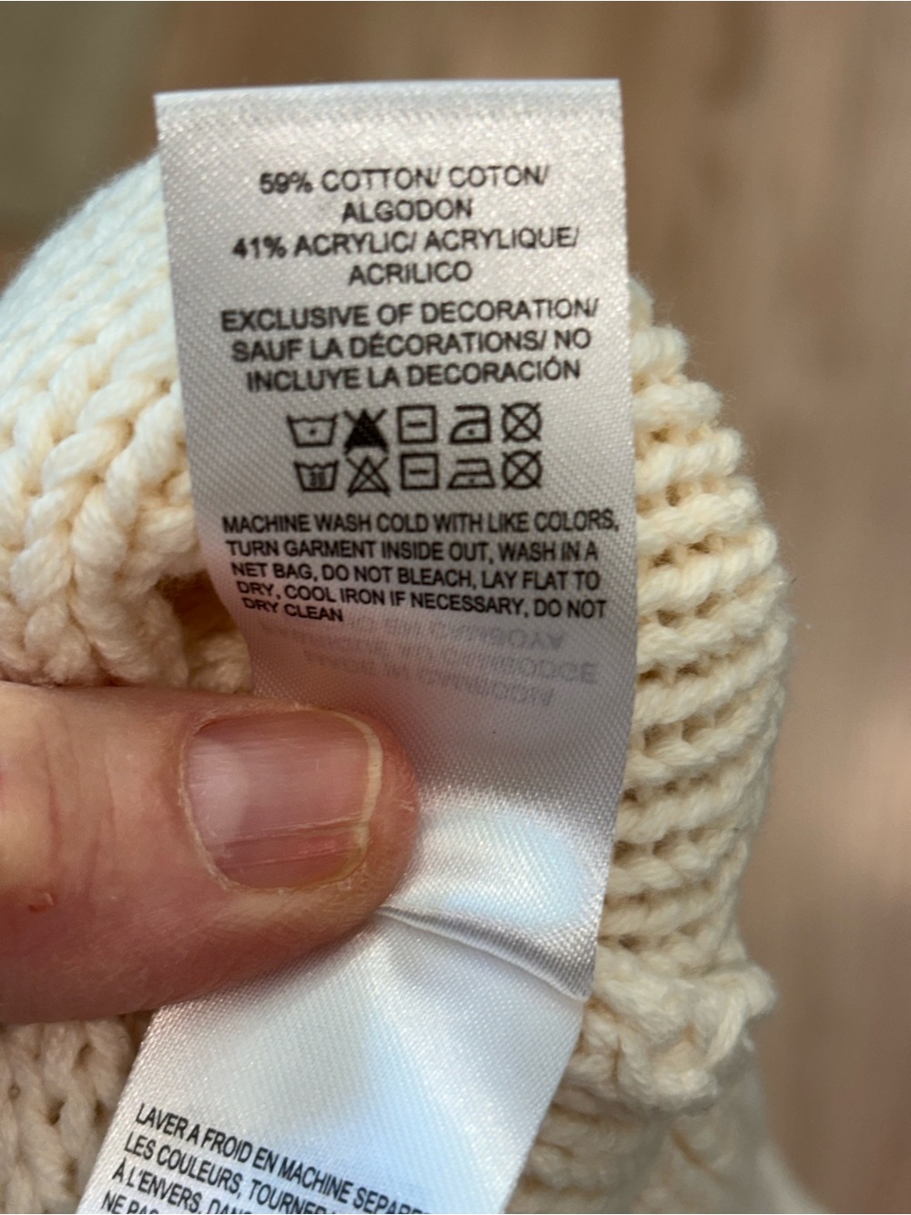 NWT Lucky Brand Cream Knit American flag Sweater vest- L - Picture 6 of 8
